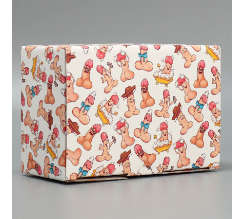 Сборная подарочная коробка «Веселые джентельмены» -  22 х 15 х 10 см.