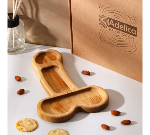 Деревянное блюдо для подачи в форме члена (25 х 16,5 х 1,7 см)