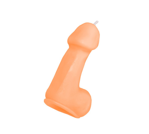 Оранжевая свеча в форме пениса - 47 гр.