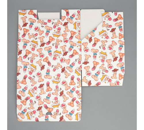 Сборная подарочная коробка «Веселые джентельмены» -  22 х 15 х 10 см.