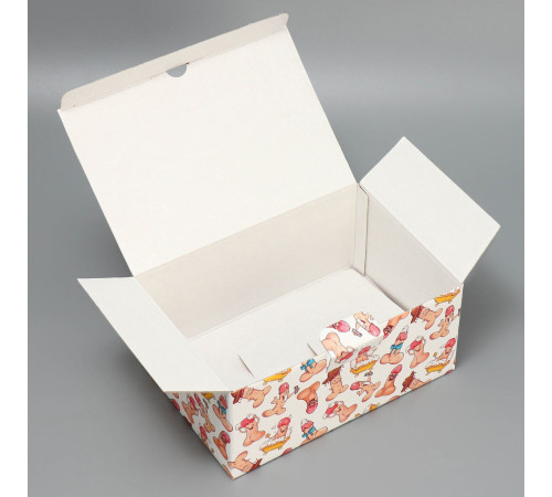 Сборная подарочная коробка «Веселые джентельмены» -  22 х 15 х 10 см.