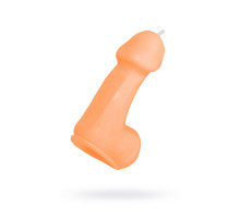 Оранжевая свеча в форме пениса - 47 гр.