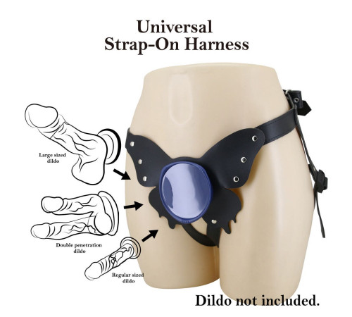 Синие трусики харнесс с платформой Caludio II