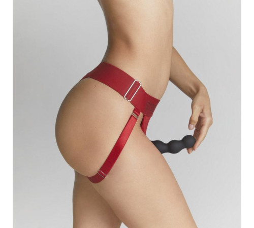Красные трусики для фиксации насадок Strap-on-me Harness Lingerie Unique