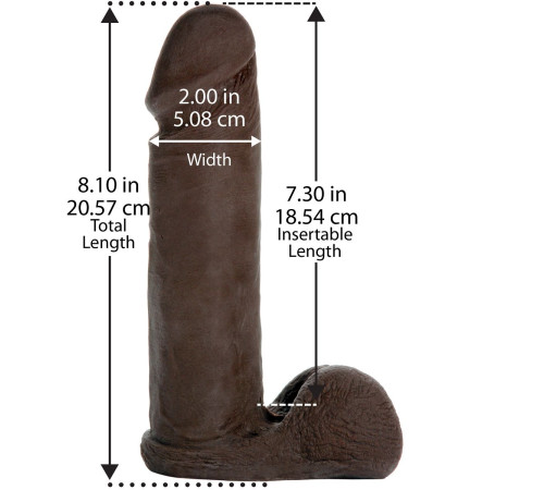 Насадка-реалистик Vac-U-Lock 8  ULTRASKYN Cock - 20,6 см.