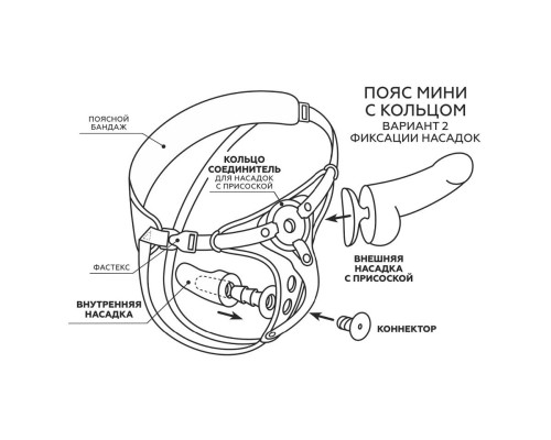 Заказать Красно-черный женский пояс с 2 способами крепления насадок Заказать Красно-черный женский пояс с 2 способами крепления насадок