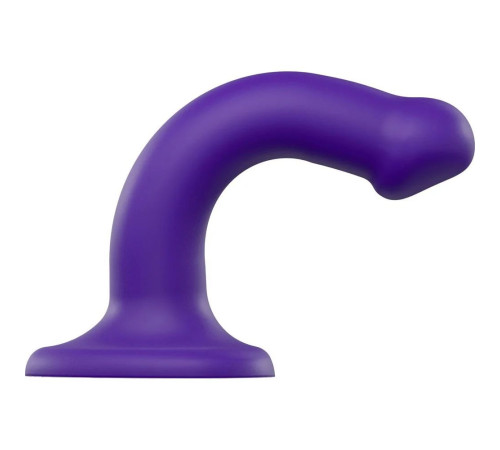 Фиолетовый фаллоимитатор-насадка Strap-On-Me Dildo Dual Density size S - 17 см.