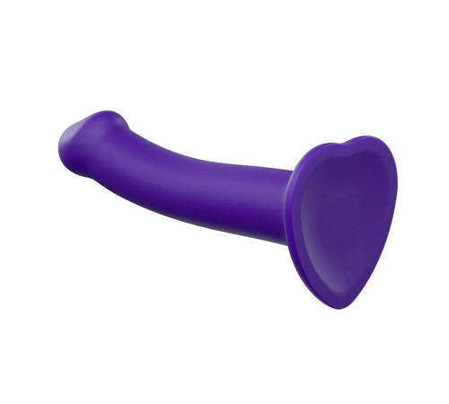 Фиолетовый фаллоимитатор-насадка Strap-On-Me Dildo Dual Density size M - 18 см.