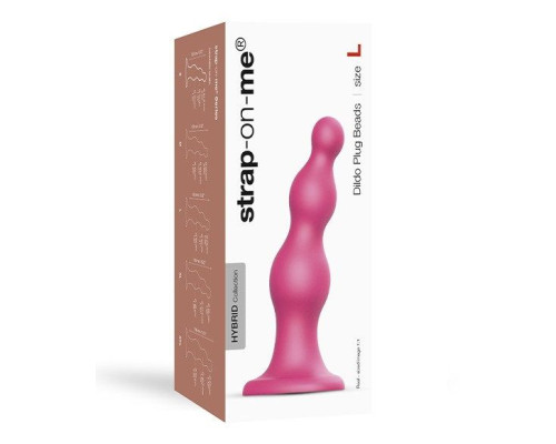 Заказать Розовая насадка Strap-On-Me Dildo Plug Beads size L Заказать Розовая насадка Strap-On-Me Dildo Plug Beads size L