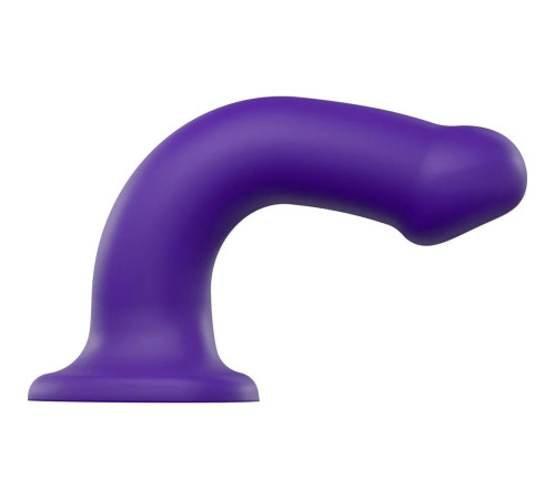 Фиолетовый фаллоимитатор-насадка Strap-On-Me Dildo Dual Density size L - 19 см.