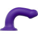 Заказать Фиолетовый фаллоимитатор-насадка Strap-On-Me Dildo Dual Density size L - 19 см.