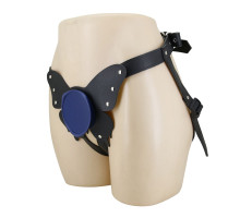 Синие трусики харнесс с платформой Caludio II