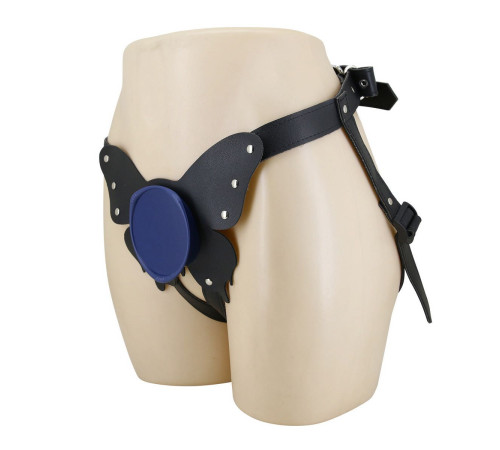 Синие трусики харнесс с платформой Caludio II