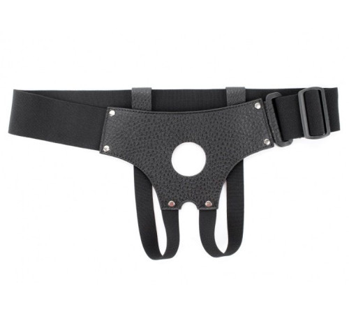 Черные унисекс-трусики для страпона
