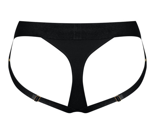 Черные трусики для насадок Heroine Lingerie Harness - size L