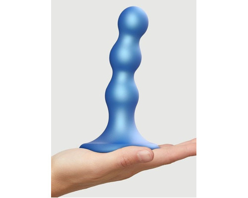 Заказать Голубая насадка Strap-On-Me Dildo Plug Balls size S