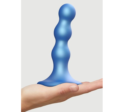Голубая насадка Strap-On-Me Dildo Plug Balls size S