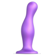 Фиолетовая насадка Strap-On-Me Dildo Plug Curvy size L