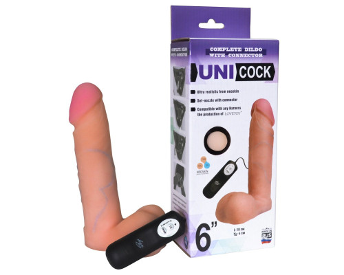 Заказать Фаллическая насадка Харнесс UNICOCK 6 с вибрацией - 18 см. Заказать Фаллическая насадка Харнесс UNICOCK 6 с вибрацией - 18 см.