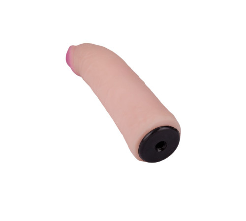 Телесная изогнутая насадка Harness с коннектором GREEN LINE - 17,5 см.