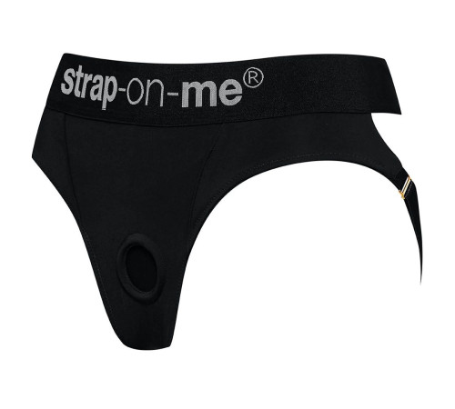 Черные трусики для насадок Heroine Lingerie Harness - size M