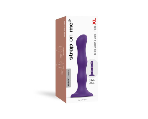 Заказать Фиолетовая насадка Strap-On-Me Dildo Geisha Balls size XL