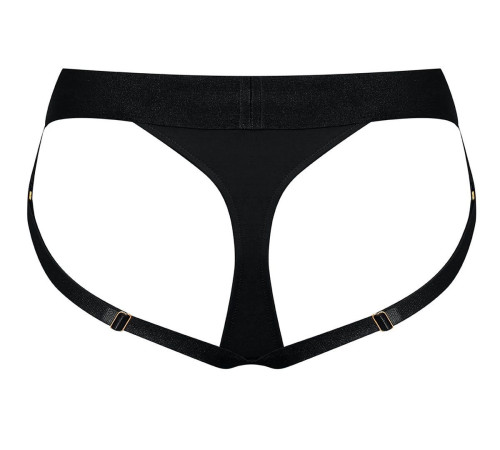 Черные трусики для насадок Heroine Lingerie Harness - size XL