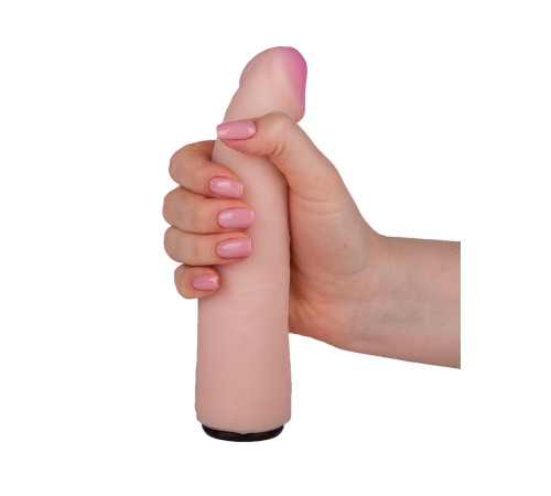 Телесная изогнутая насадка Harness с коннектором GREEN LINE - 17,5 см.