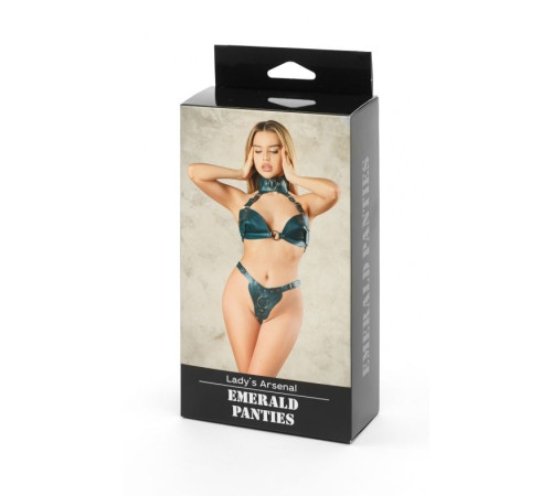 Изумрудные трусики с кольцом для насадок Emerald Panties