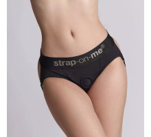 Черные трусики для фиксации насадок Harness Lingerie Heroine XS
