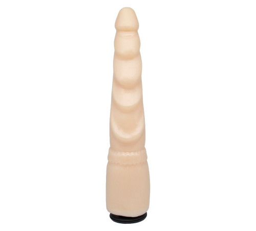 Телесная реалистичная насадка-елочка - 20,5 см.