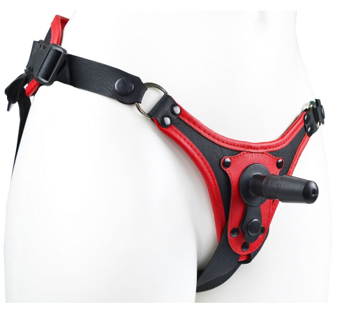 Красно-черные универсальные трусики с 2 способами крепления насадок