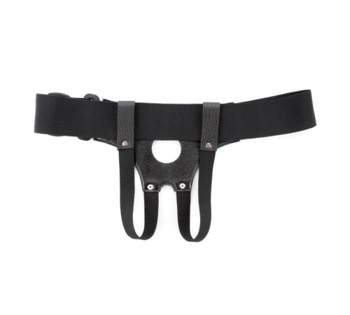 Черные унисекс-трусики для страпона