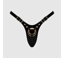 Черный пояс для фиксации насадок Strap-On-Me Leatherette Harness Fabulous