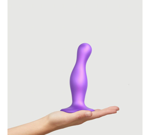 Фиолетовая насадка Strap-On-Me Dildo Plug Curvy size M