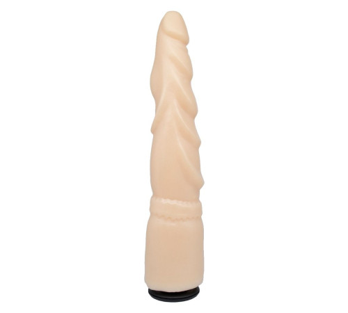 Телесная реалистичная насадка-елочка - 20,5 см.