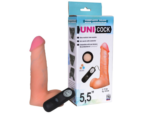 Заказать Фаллическая насадка Харнесс UNICOCK 5,5 с вибрацией - 17 см. Заказать Фаллическая насадка Харнесс UNICOCK 5,5 с вибрацией - 17 см.