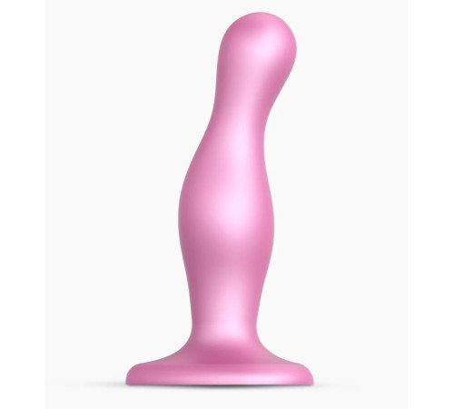 Розовая насадка Strap-On-Me Dildo Plug Curvy size M