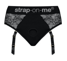 Черные трусики для насадок Diva Lingerie Harness - size M