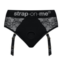 Черные трусики для насадок Diva Lingerie Harness - size L