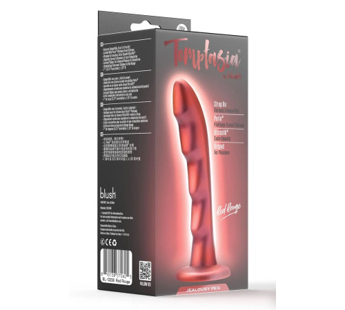 Красная насадка-фаллоимитатор Jealousy 7 Inch Pegging Dildo - 17,8 см.