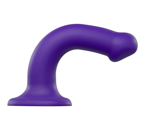 Фиолетовый фаллоимитатор-насадка Strap-On-Me Dildo Dual Density size M - 18 см.