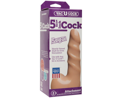 Заказать Рельефная анальная насадка Vac-U-Lock 5.5  Raging Hard-On Cock - 13,5 см.