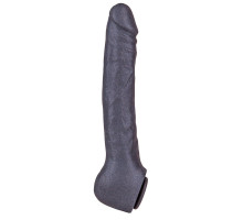 Чёрная фаллическая насадка BLACK BENT 3 - 22 см.
