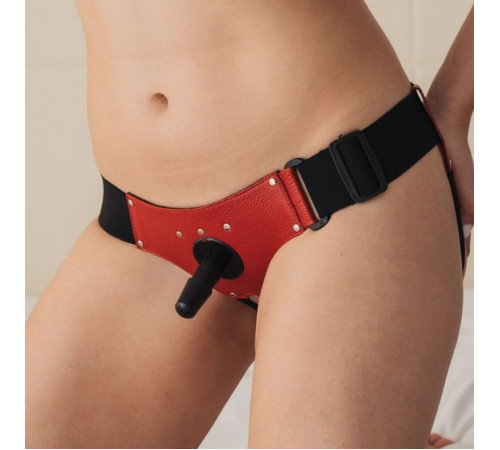 Красно-черные трусики-джоки с плугом харнесс