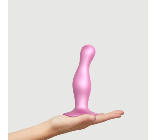 Розовая насадка Strap-On-Me Dildo Plug Curvy size M