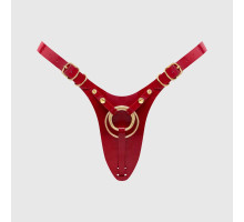 Красный пояс для фиксации насадок Strap-On-Me Leatherette Harness Fabulous
