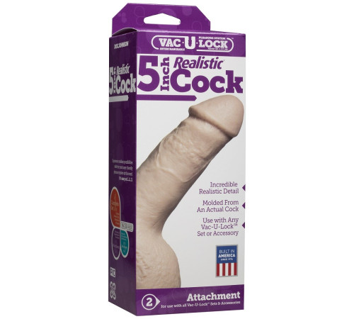 Насадка-реалистик для трусиков Vac-U-Lock 5 Realistic - 12,7 см. Насадка-реалистик для трусиков Vac-U-Lock 5 Realistic - 12,7 см.