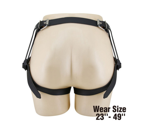 Синие трусики харнесс с платформой Caludio II