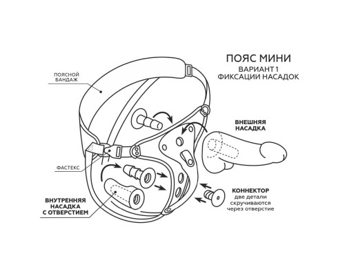Заказать Красно-черный женский пояс с 2 способами крепления насадок Заказать Красно-черный женский пояс с 2 способами крепления насадок
